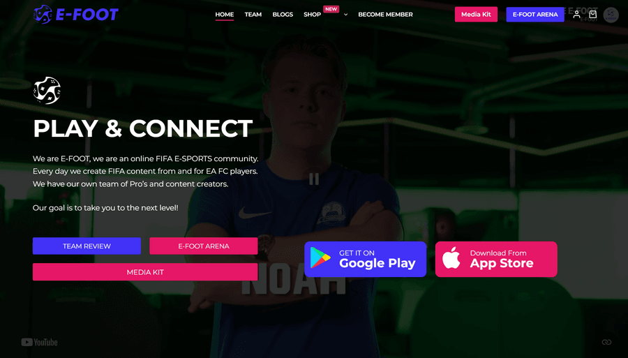 E-FOOT esports community website
