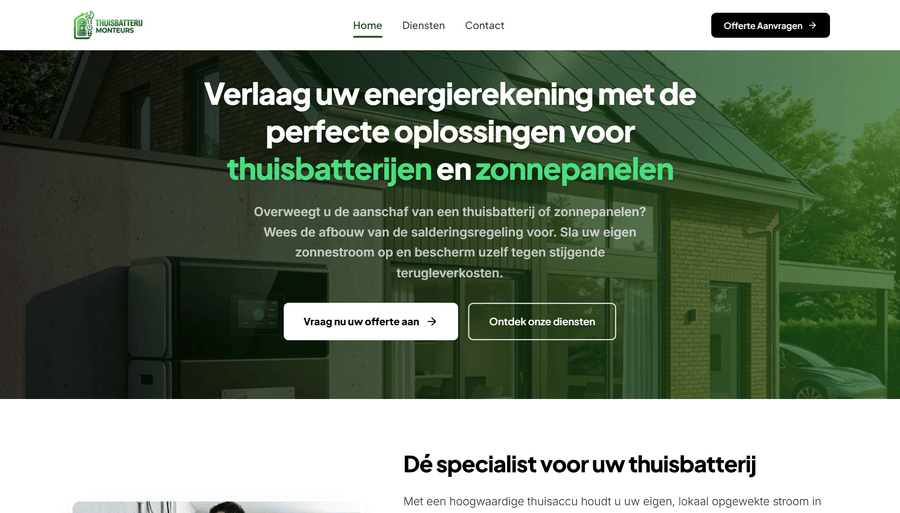 Thuisbatterij Monteurs website