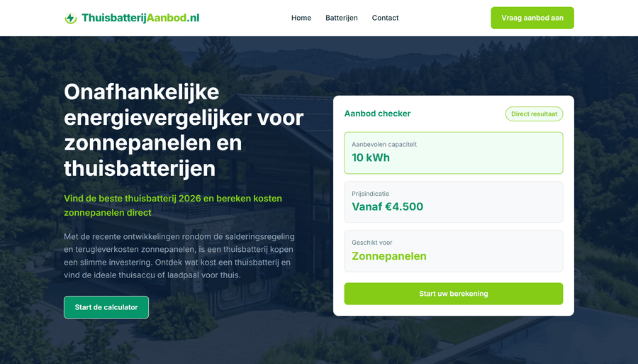 ThuisbatterijAanbod website
